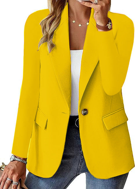 Blazer Long-sleeved Solid Colors