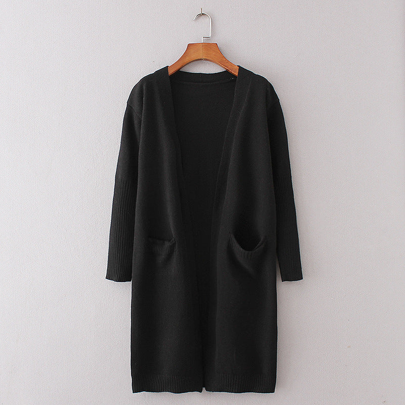 Extra large pocket sweater cardigan