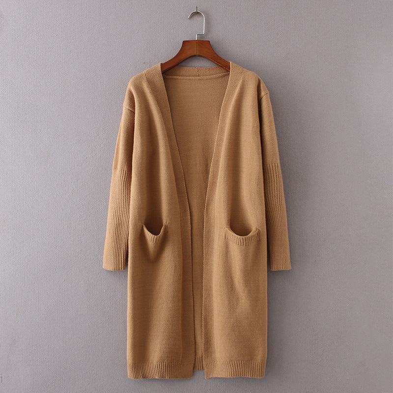 Extra large pocket sweater cardigan