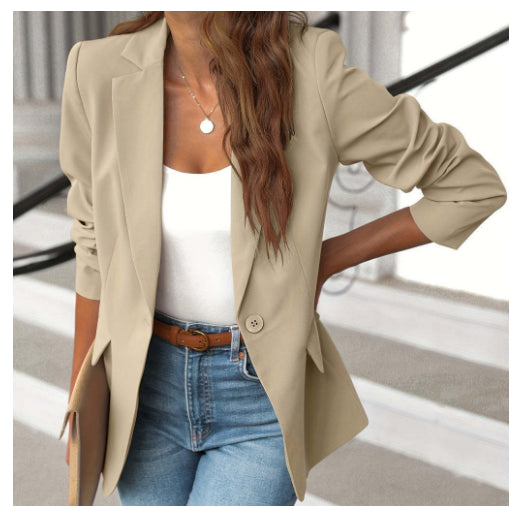 Ins Lapel Button Jacket Fashion Commuter Casual Suit Jacket