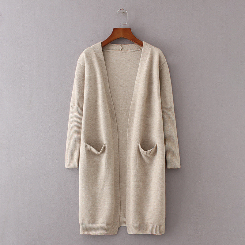 Extra large pocket sweater cardigan