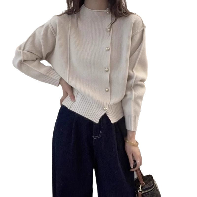 Womens Warm Figure-flattering Knitted Base Sweater