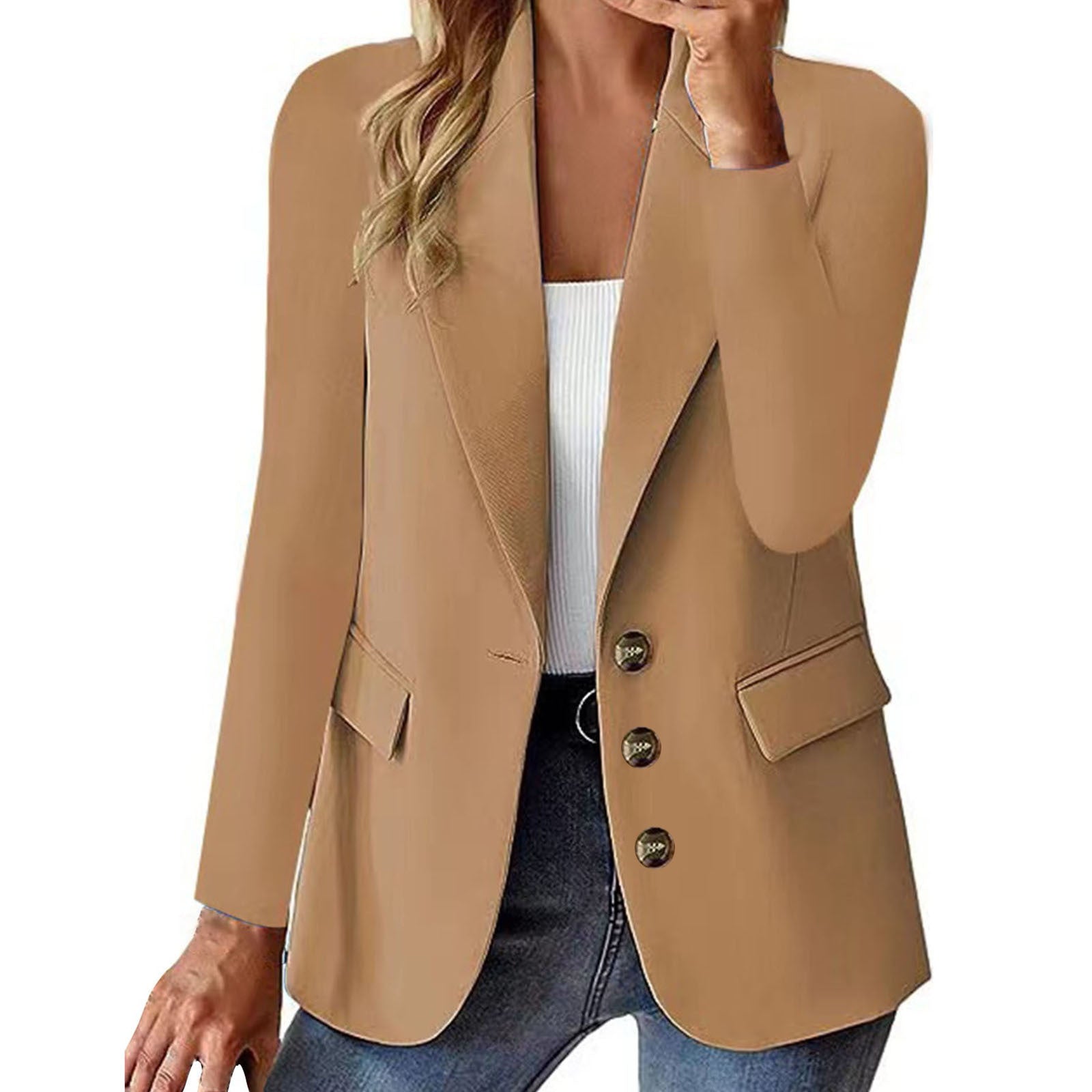 Blazer Long-sleeved Solid Colors