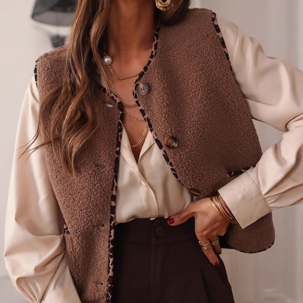 Adoree Lamb Wool Vest Fur Vest