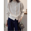 Womens Warm Figure-flattering Knitted Base Sweater