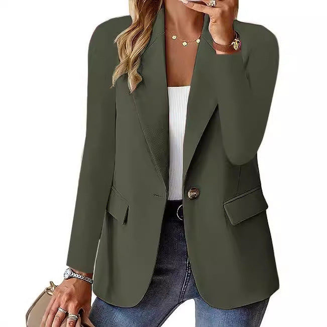 Blazer Long-sleeved Solid Colors